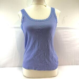 Talbots Petite Full Length Size Small Lace Cami Full Length 100% Cotton